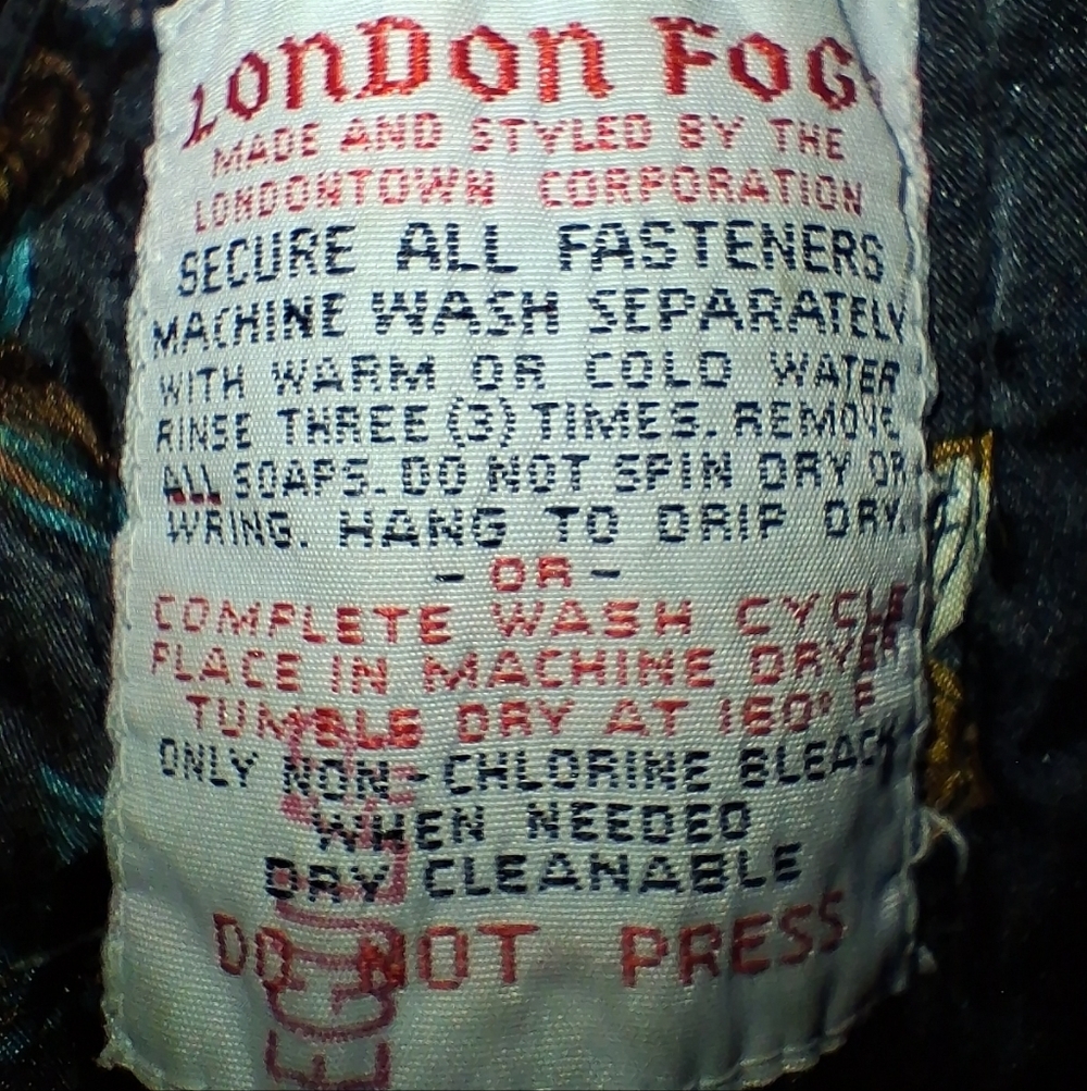 London Fog Floral Hooded Jacket with Drawstring Waist And Buttons In A Small - Picture 5 of 8